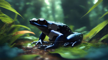 Black-toxic-dart-frog