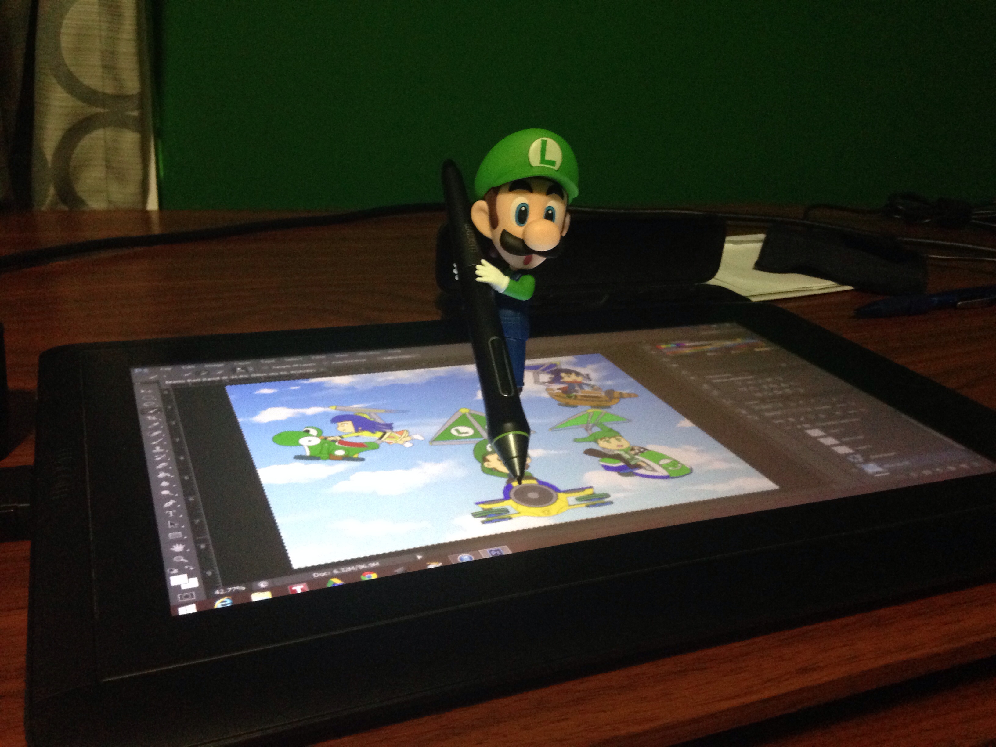 Luigi and the Cintiq.