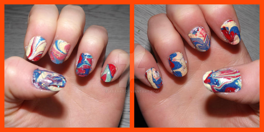 marbled nails