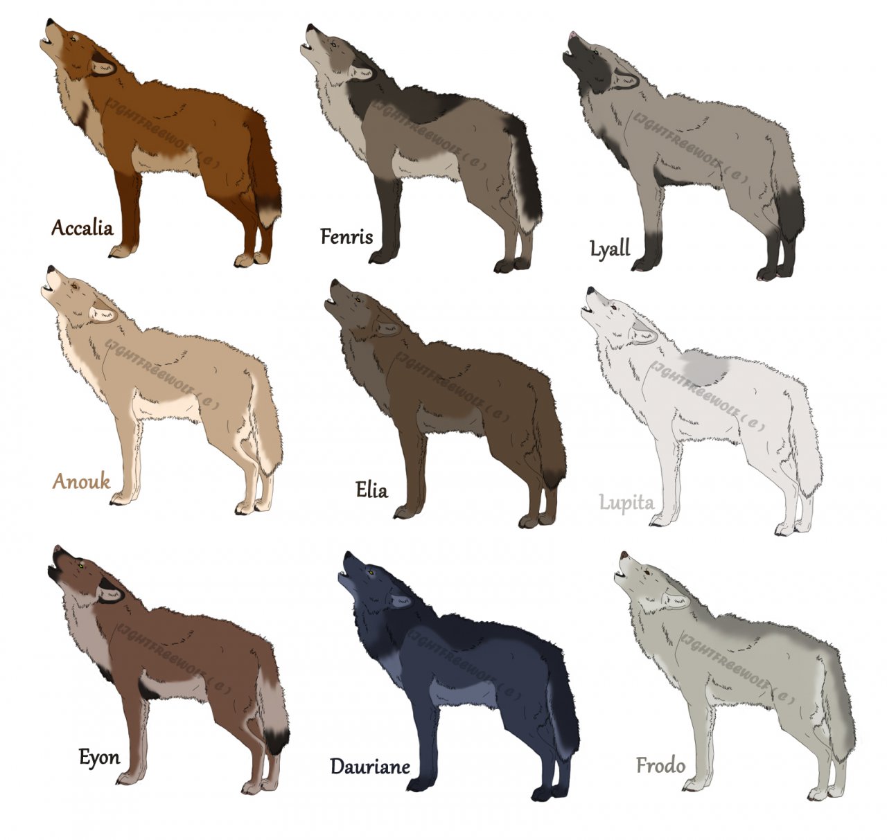 Semi-natural wolf adoptables - OPEN