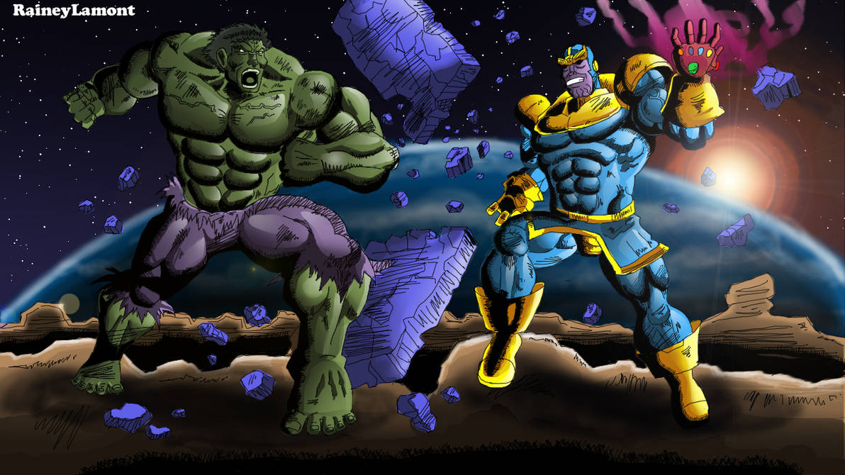 Hulk Vs Thanos 90 Percent by Raineylamont on DeviantArt