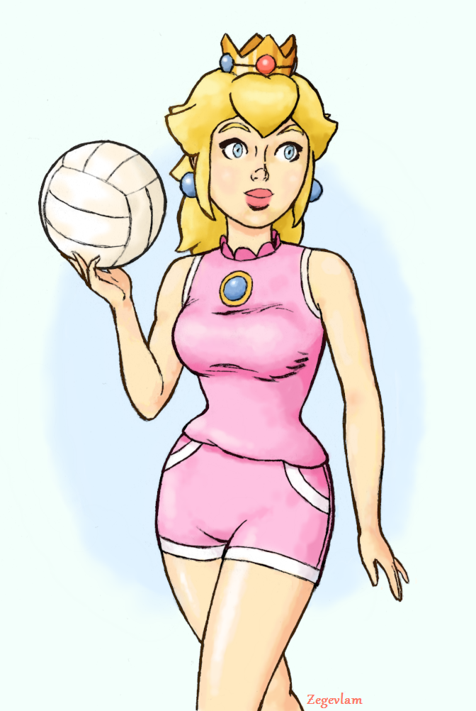 Princess Peach Sport - Volleyball by AlMearveck on DeviantArt