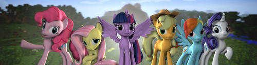 Mane 6 Minecraft Banner