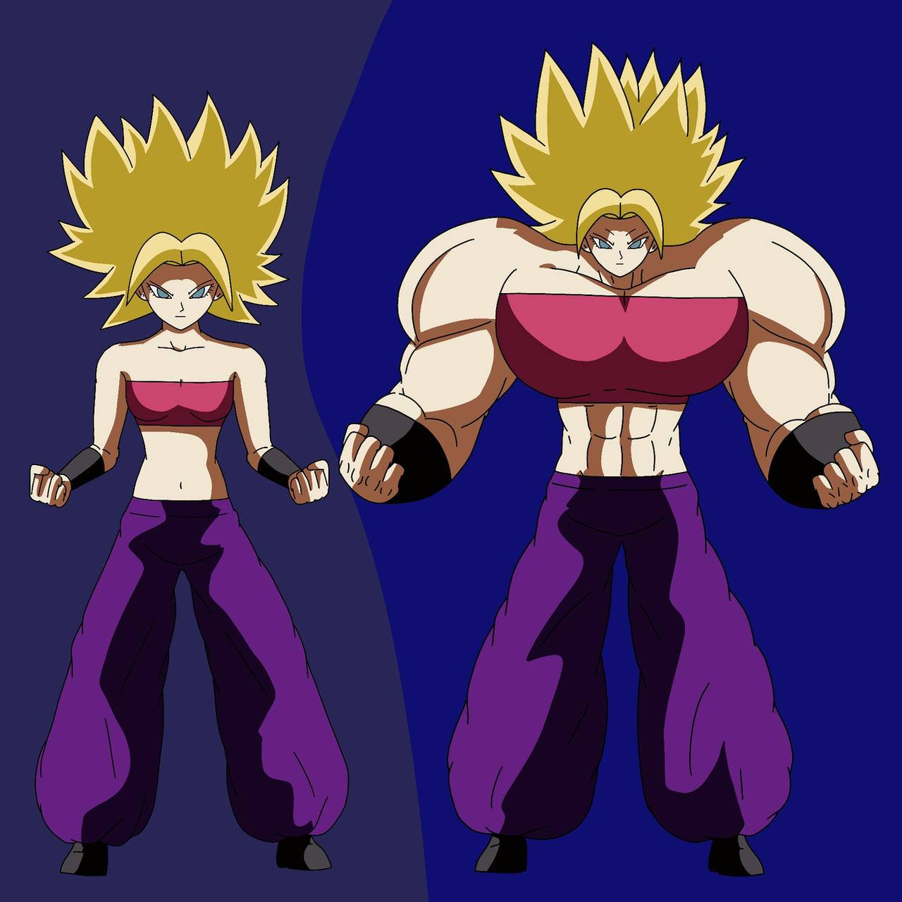 Caulifla Side by Side #2 by Vaulter297 on DeviantArt