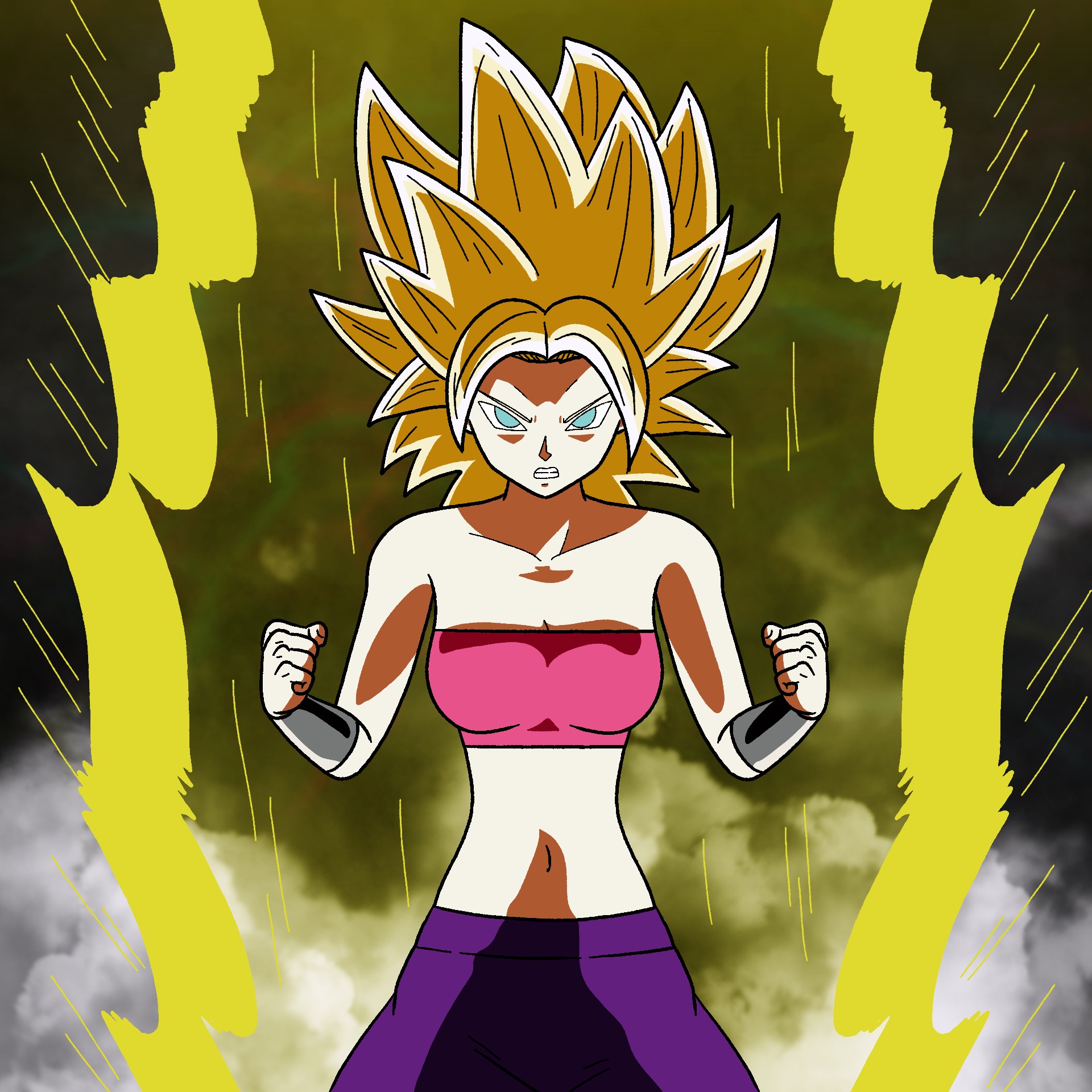 Caulifla, Powering Up by Vaulter297 on DeviantArt
