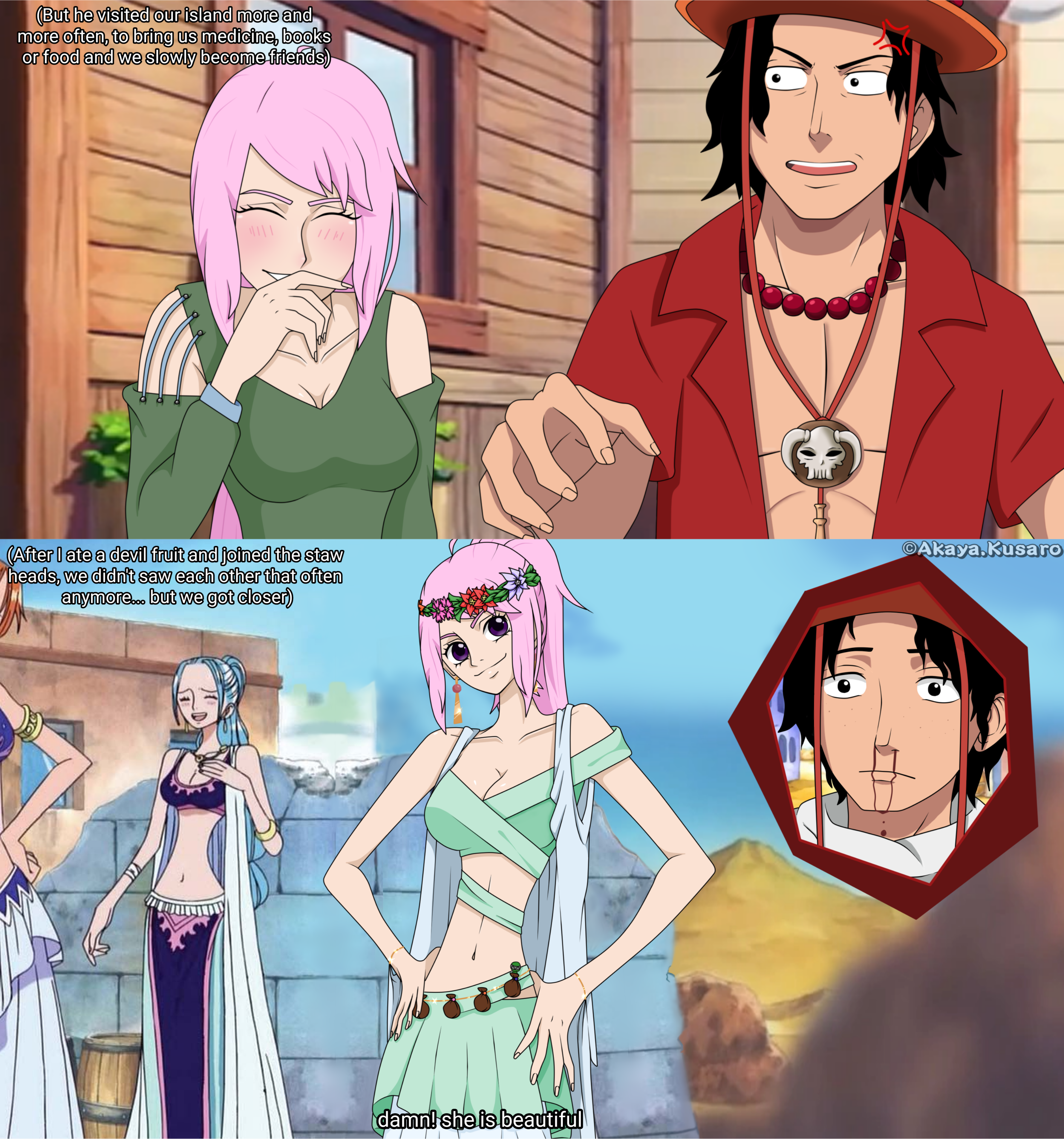 one piece side blog — yamisnuffles: Hana Hana no Mi Redraw of a