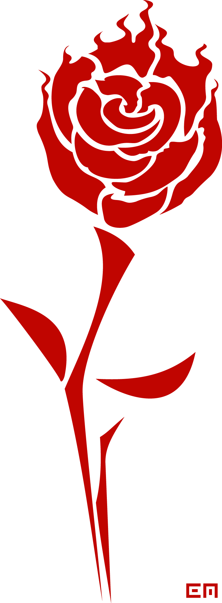Ruby Chracter Emblems RWBY combination emblem Ruby and Adam by EmBellEm on DeviantArt