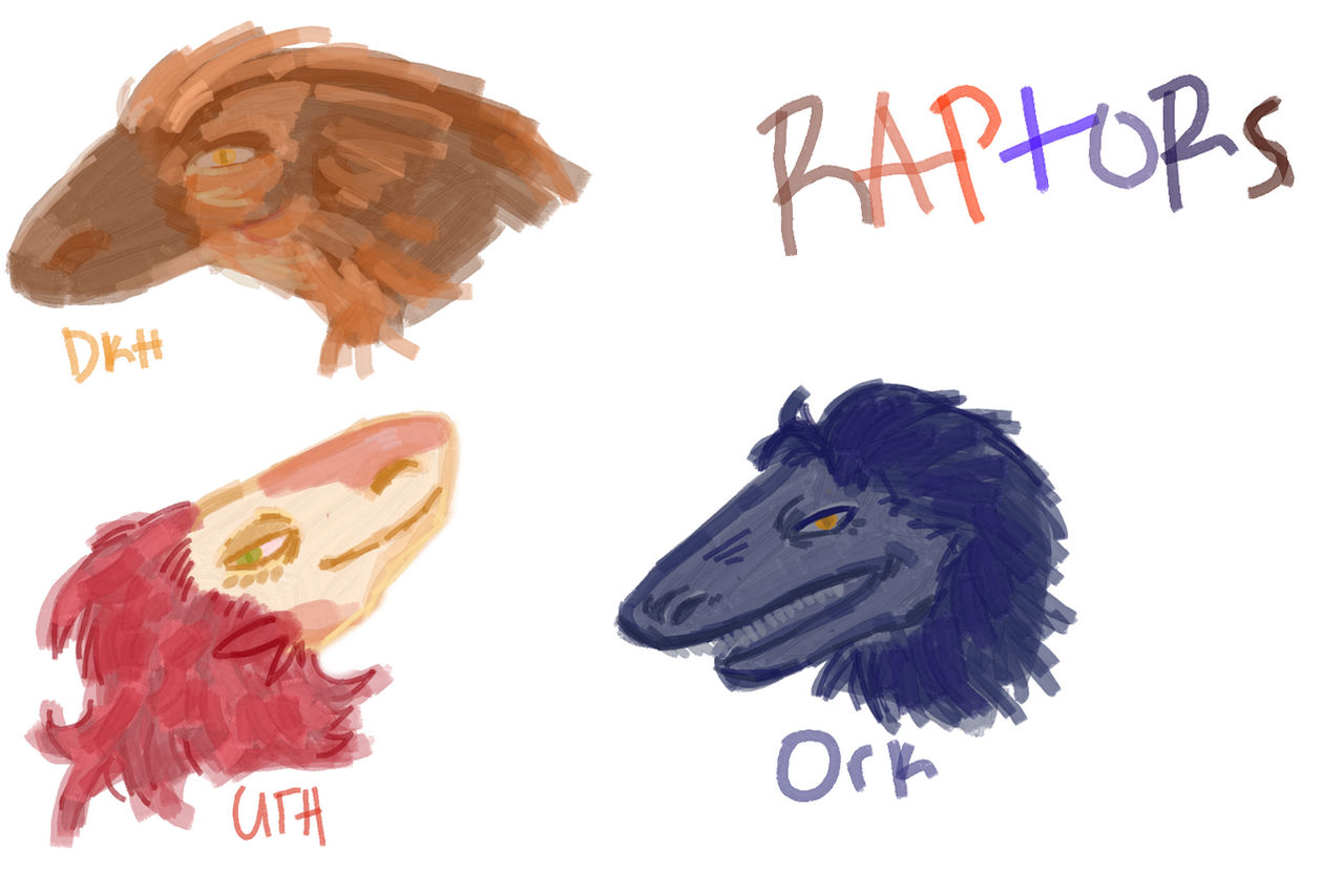 All 4 Raptors a bunch of raptors- by hotdog1perihelion on DeviantArt