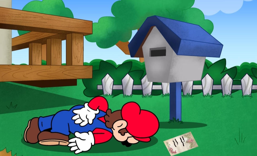 Ded Mario Mario is lying in a Peter Griffin's dead pose by NazarSonicfan on ...