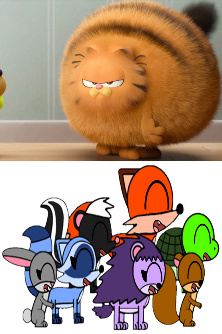 The Woodland Gang Laughing at Fluffy Garfield by MarktheRedfox on ...