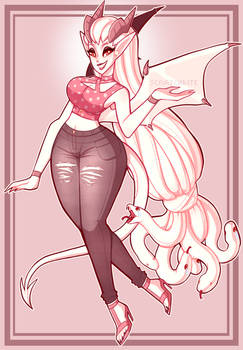 Adopt: Albino Gorgon Demoness (Closed)