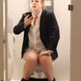 Businesswoman on the toilet #3