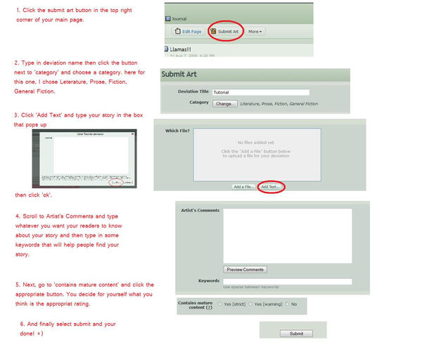 Deviantart Re Upload How to Submit Art by woodaelphe79 on DeviantArt