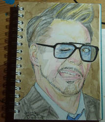 Robert Downey jr aquarelle