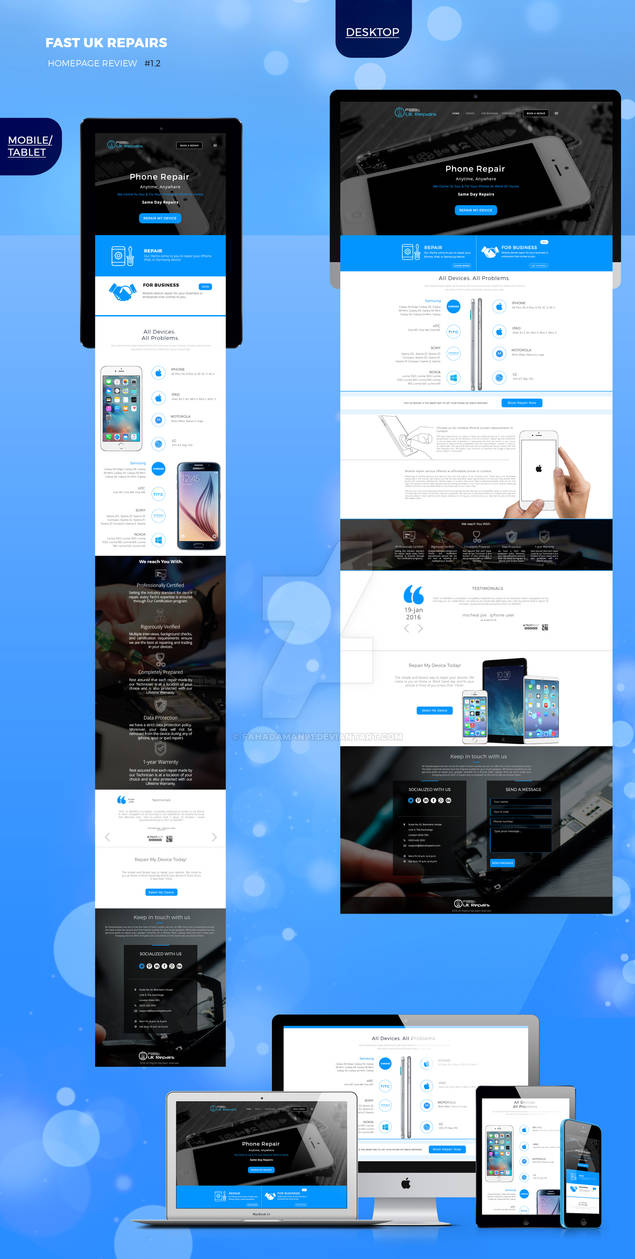 Mobile Repair Website Design by fahadaman91 on DeviantArt