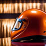  Latex Catsuit Luge Helmet Orange Wet And Shiny