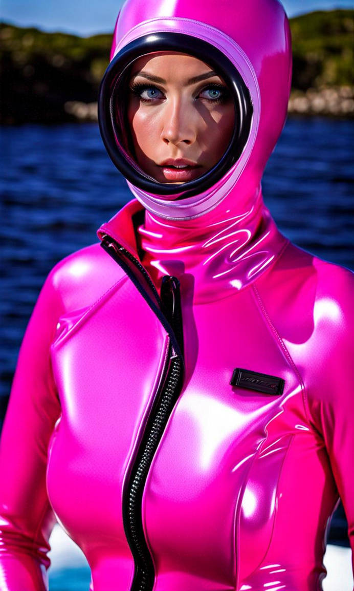 Scuba Shiny Rubbery Pink Latex Wetsuit Female Ru By SIXORK On DeviantArt scuba-shiny-rubbery-pink-latex-wetsuit-female-ru-by-sixork-on-deviantart