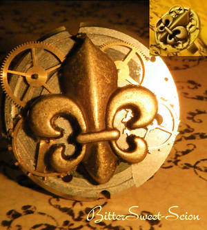 Steampunk Fleur de Lis Ring