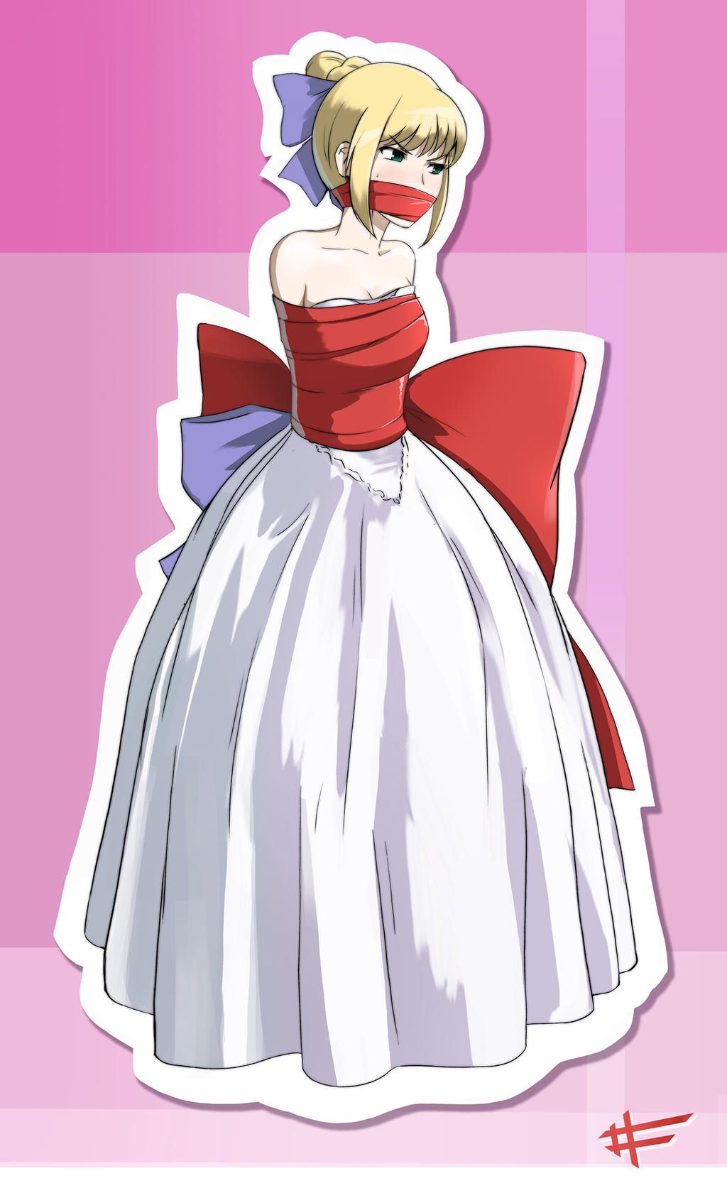 Saber in Red by SharpFFFFFF on DeviantArt