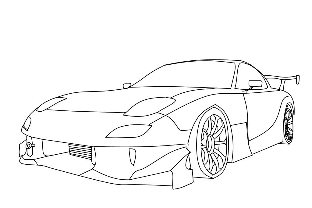 Mazda Rx7 Fd With Wide Body Kit Template by k0dexd on DeviantArt