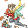 Ranma and Ryoga Rescue Color