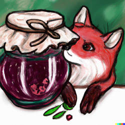 DALL-E 2 - A Fox's Berries