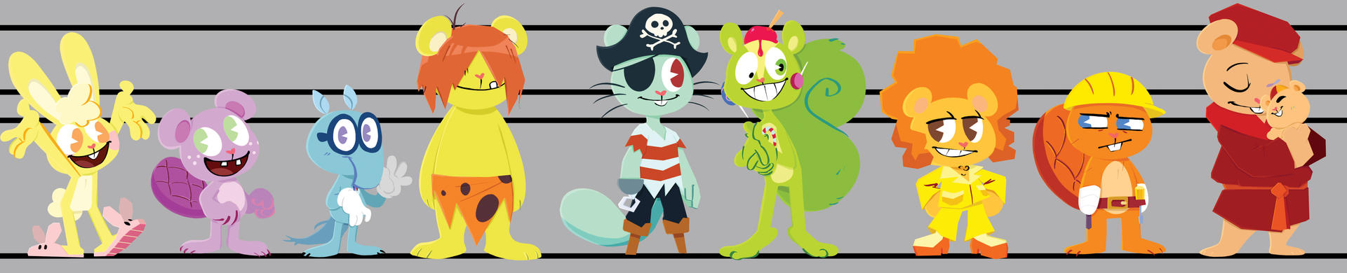 HTF Boys Line Up Part 1 by Yana-W on DeviantArt