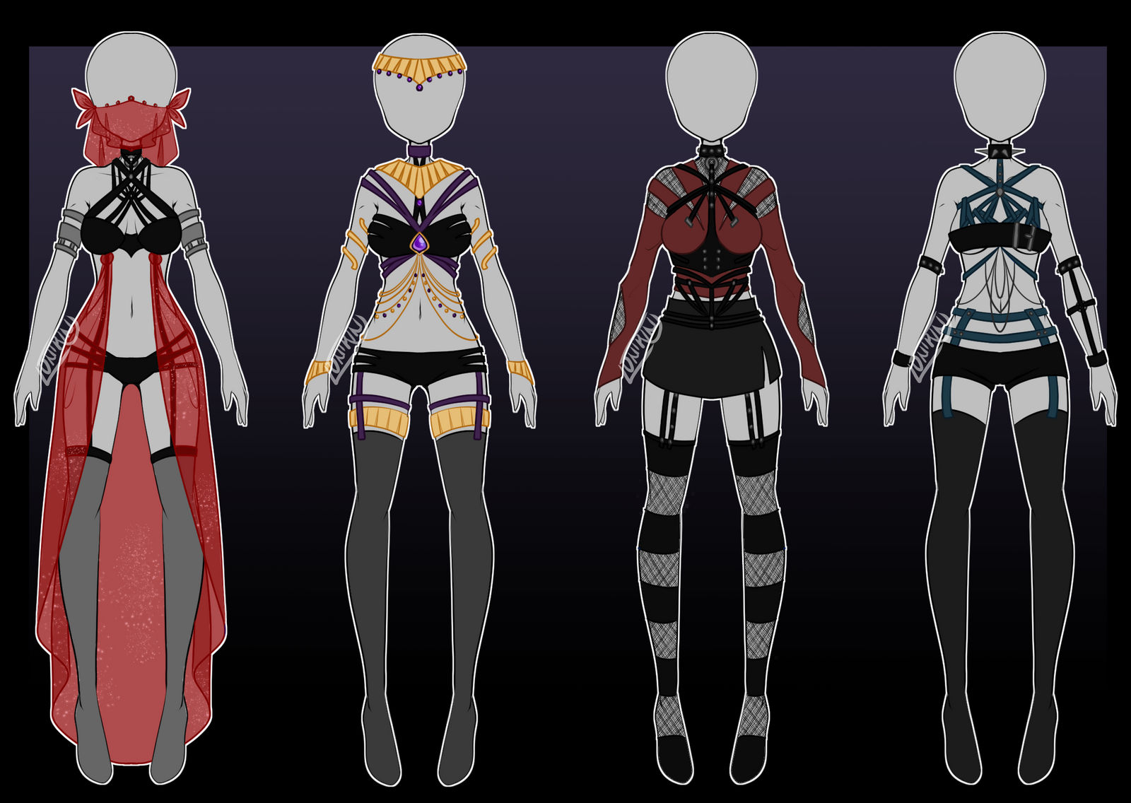 Harness Outfit Adopts [closed] by Onirini on DeviantArt