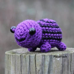 Purple and Black Amigurumi Tortoise