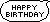 Emoticon / Speech Bubble - Happy Birthday (tr)