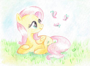 Fluttershy Watercolor Practice by equinepalette Fluttershy Watercolor Practice by equinepalette