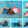 Axolotl Salamander ITH Embroidery Pattern
