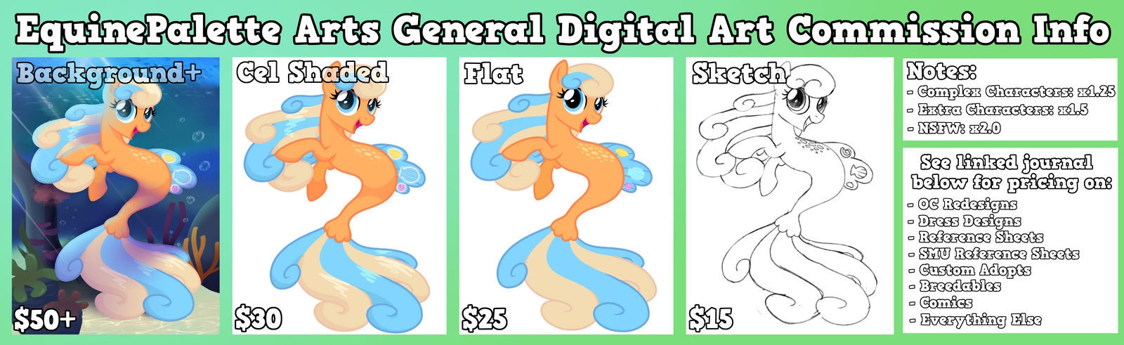 Digital Art Commission Sheet by equinepalette