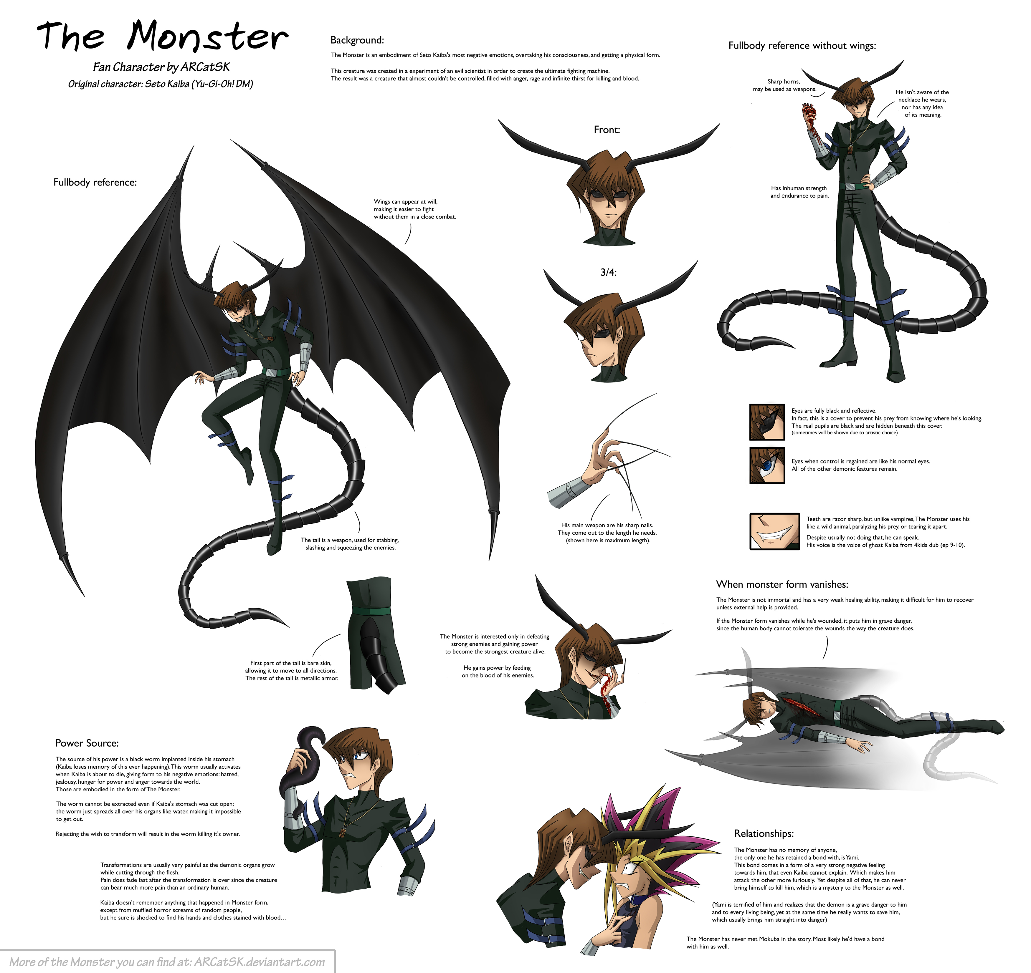 Monster Reference The Monster - Full Reference Sheet by ARCatSK on DeviantArt