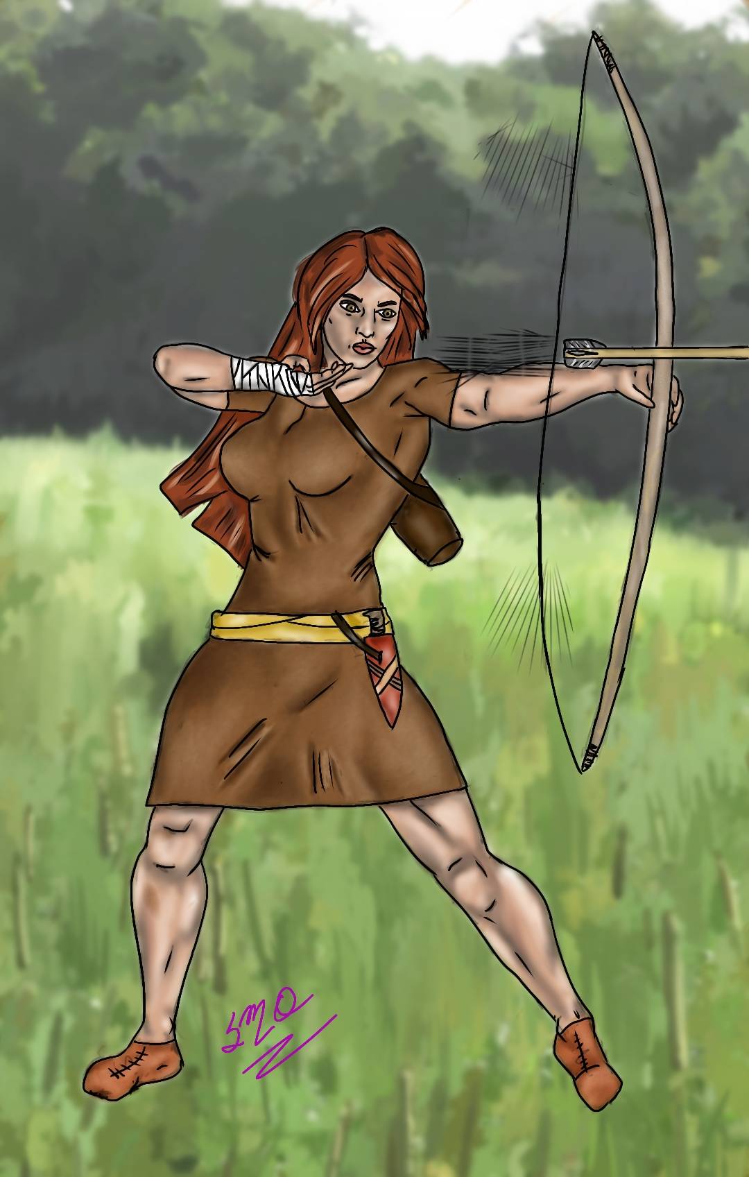 Aedrak with Bow