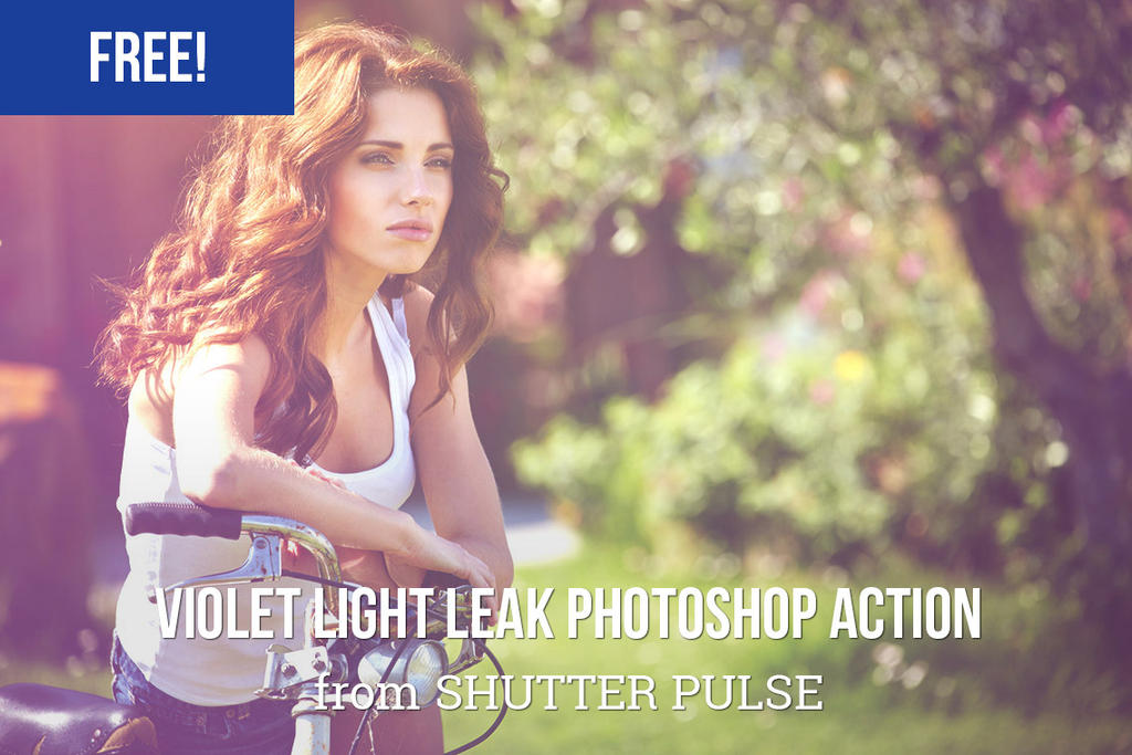 Free Violet Light Leak Photoshop Action