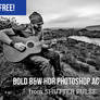 Free Bold Black and White HDR Photoshop Action