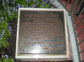 plaque at Magic Kingdom