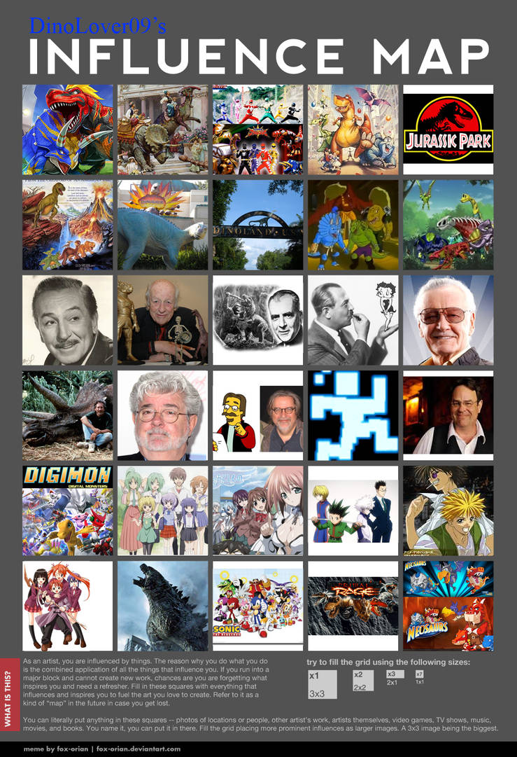 My Influence Map by DinoLover09 on DeviantArt