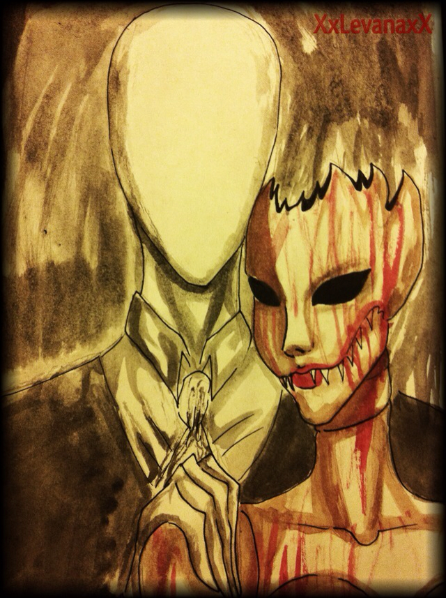 Slenderman and Scarlet Fitch -Portrait-