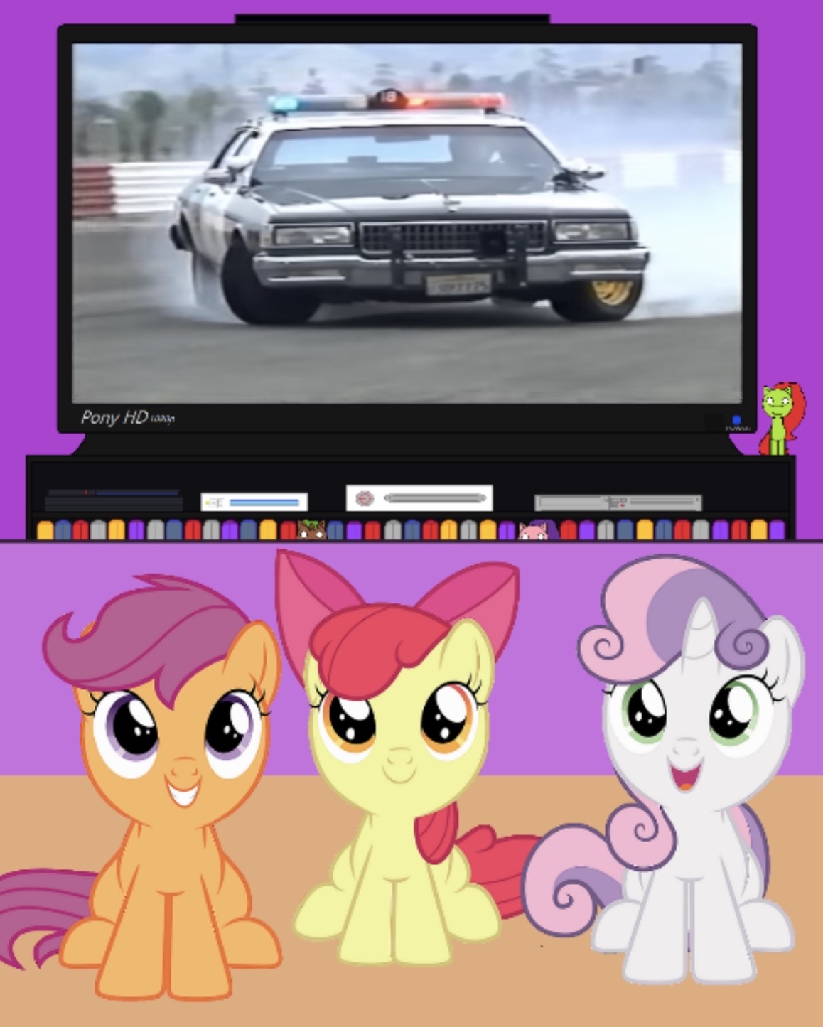 The CMC watching There Goes A Police Car by Gat59 on DeviantArt