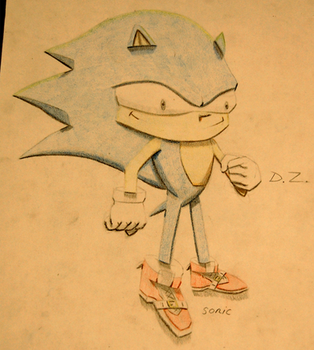 dz ColouredDrawing SonictheHedgehog Ver03