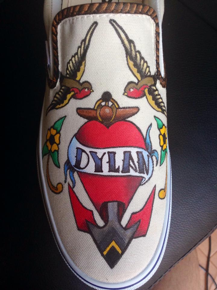 Sailor Jerry Custom kicks right shoe