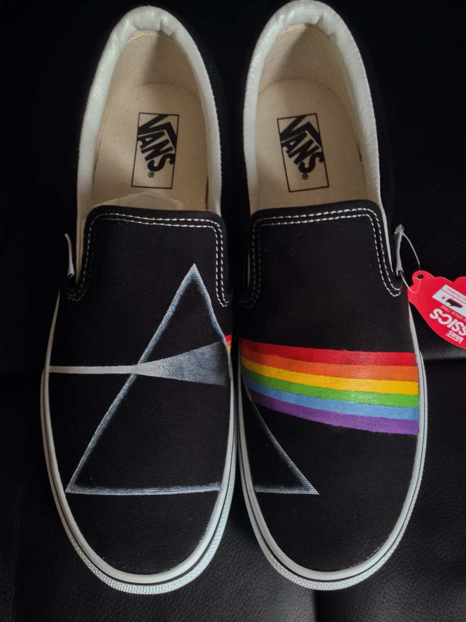 Custom painted Pink Floyd vans