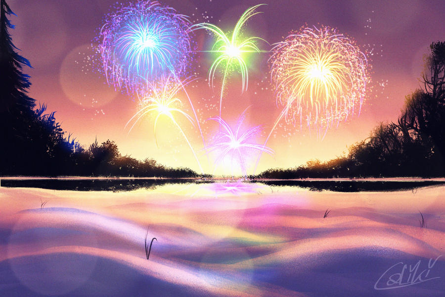 Fireworks Deviantart Fireworks by Caliki on DeviantArt