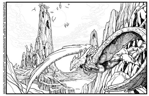 Fantasy Coloring Poster #2: Dragonriders by Design249 on DeviantArt