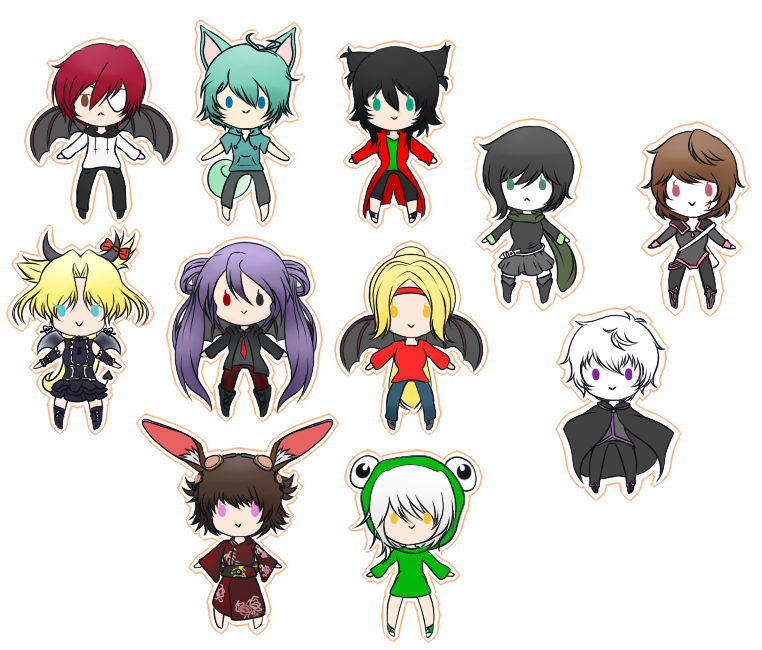 Webttore Chibi Sticker Sticker chibi set by NekoRawrMeow on DeviantArt