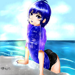 Wet Drawing 3: At The Beach