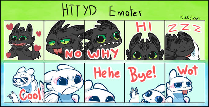 HTTYD: Emote Set by Nikkoleon