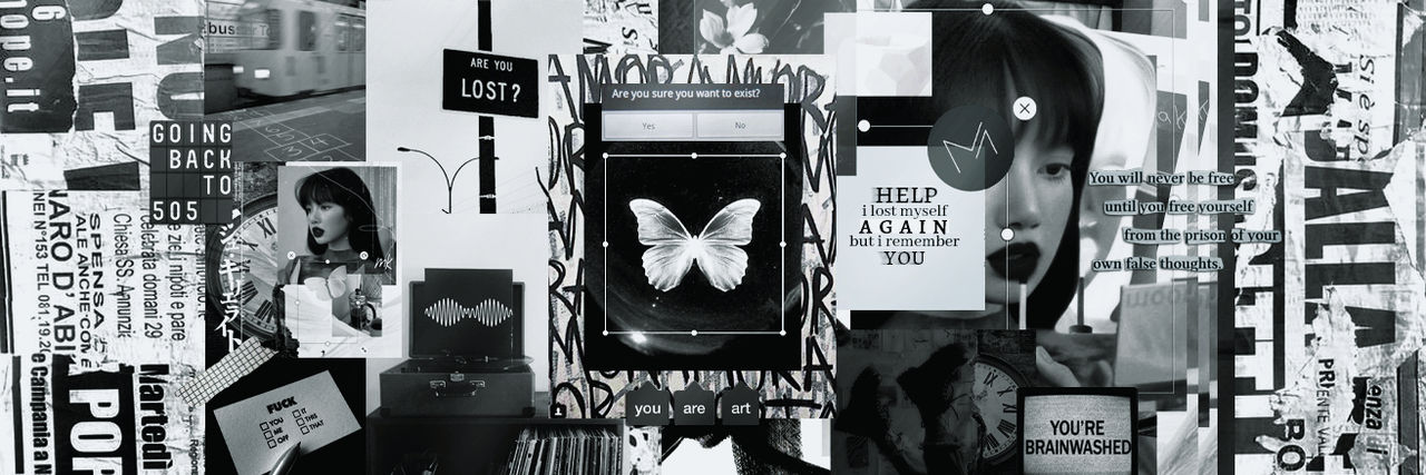 Twitter Header - Black and White by AshsMBlack on DeviantArt